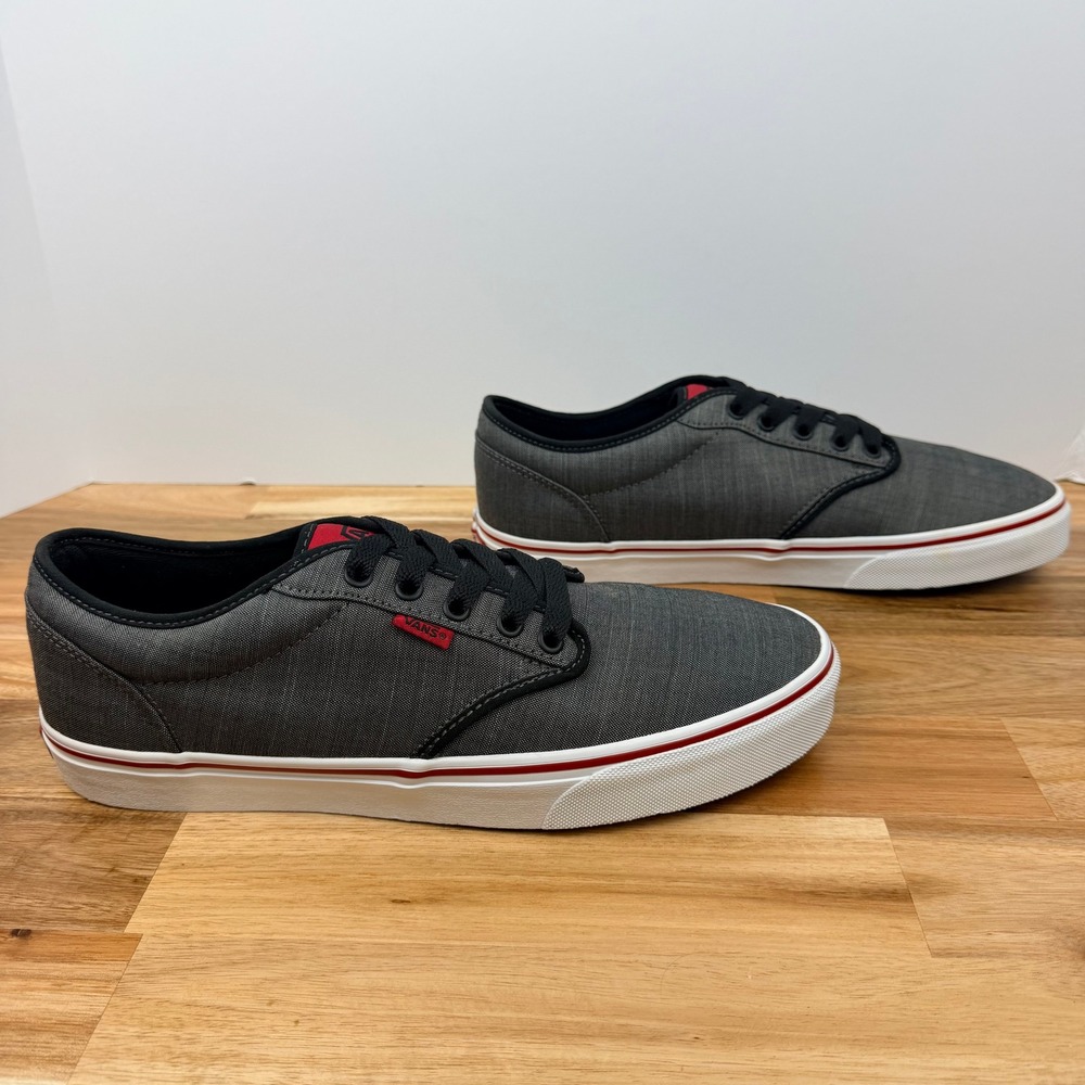 Vans Atwood Textile Dark Grey Red Mens Skate Shoes Size 11 - Picture 6 of 9